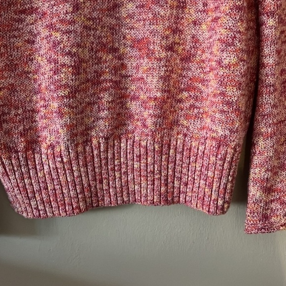 J. Crew Cotton blend v neck sweater women small beautiful comfy great shade pink - Picture 5 of 7